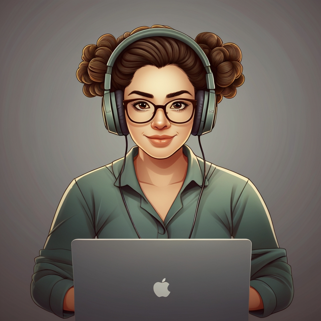 Ilustração digital de Sayura, desenvolvedora front-end